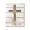 Stupell Industries Spiritual Easter Cross Spring Blossoms Canvas Wall Art